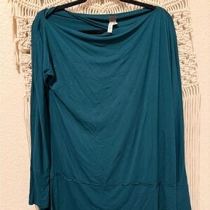 We The Free Teal Long Sleeve Top – Women’s Medium, Boho Casual, Relaxed Fit
